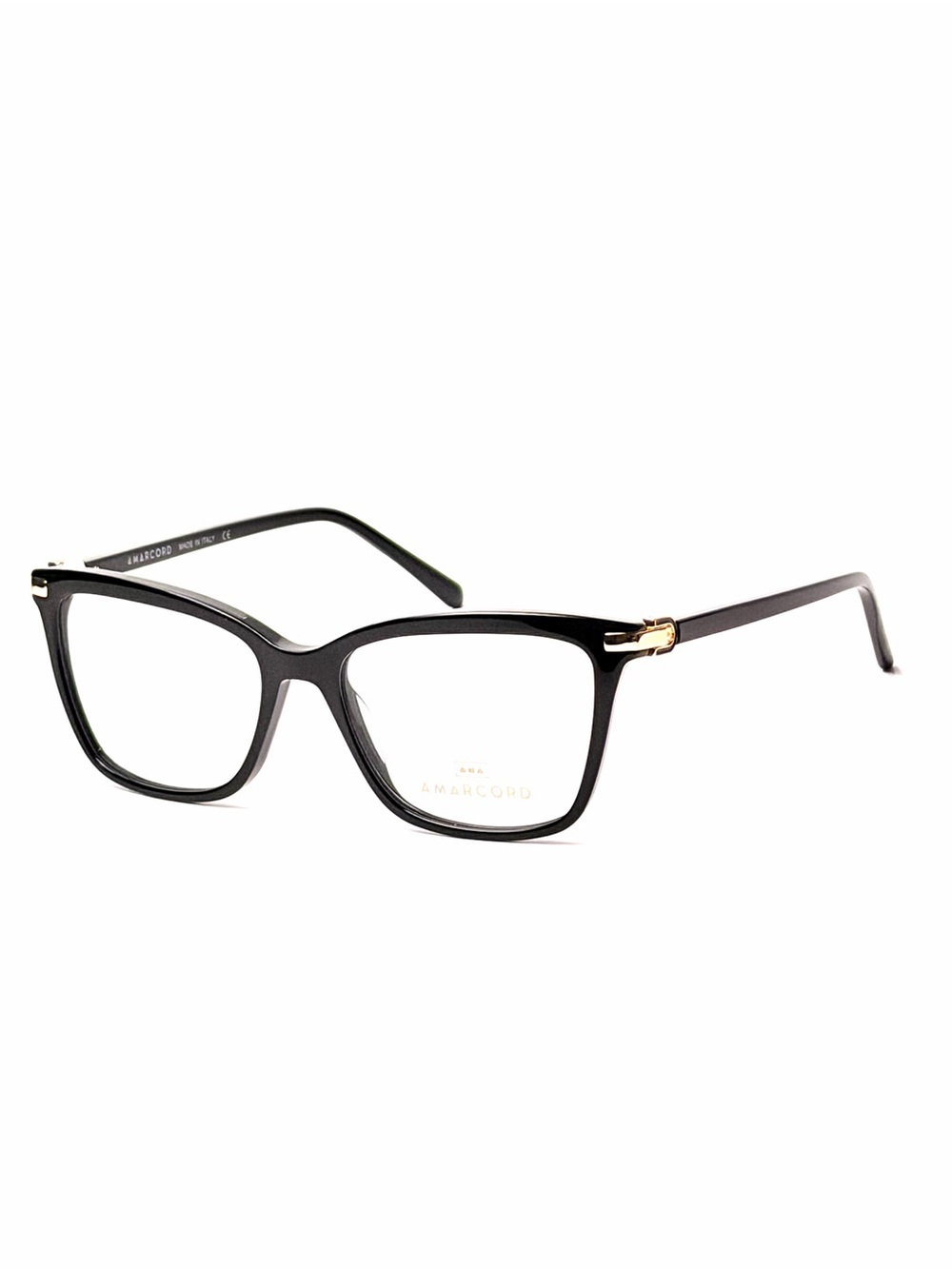 Amarcord AM253 Col.1 Black Plastic Eyeglasses Frames New Authentic - Picture 5 of 7